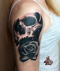 Skull / Totenkopf mit Rose